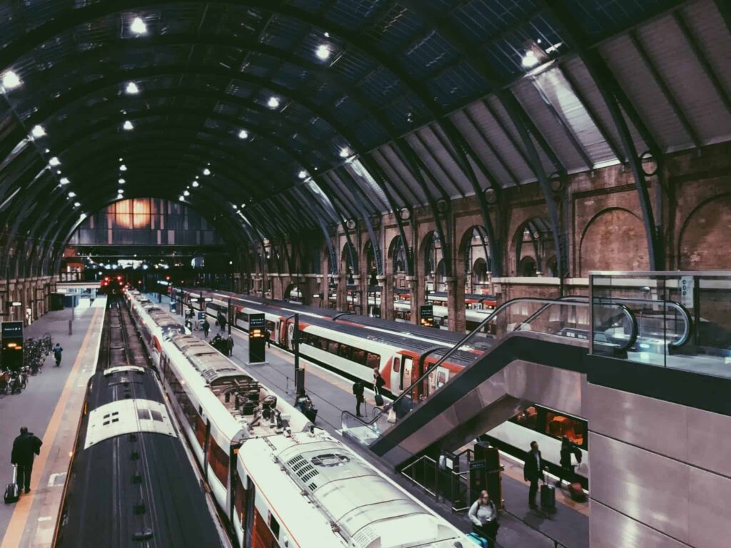 Kings Cross train station in London