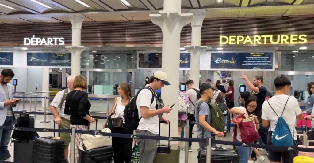 Departures area for Eurostar