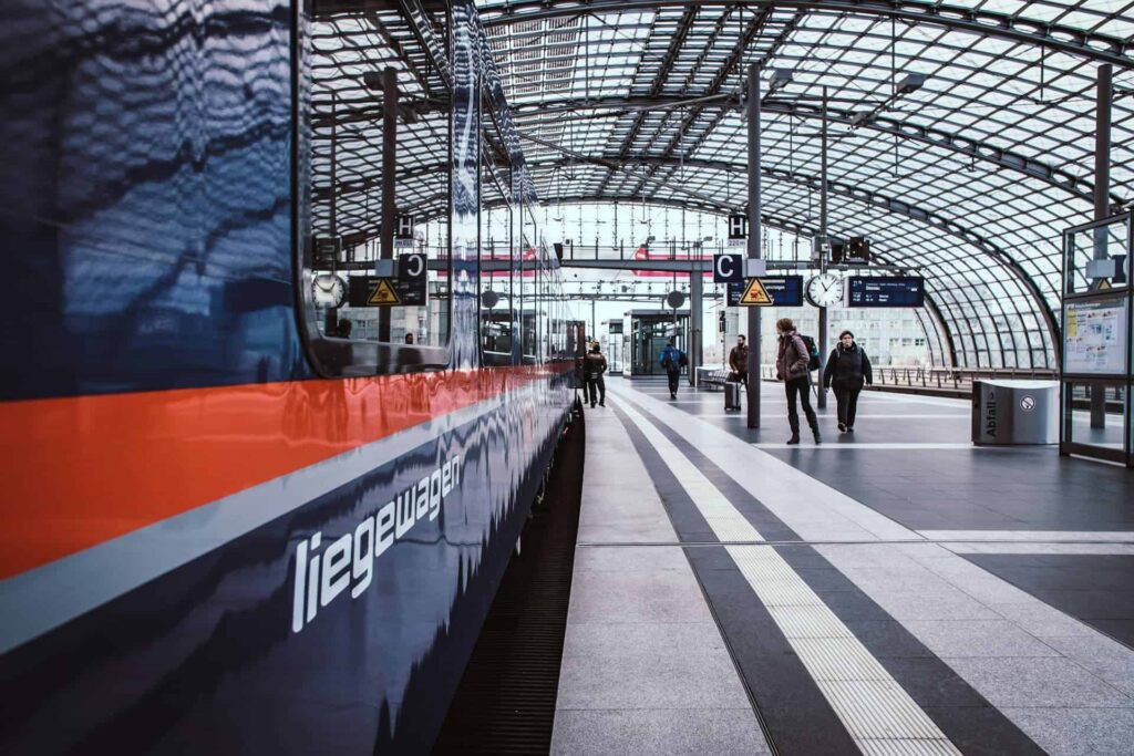 Nightjet train waiting at the station