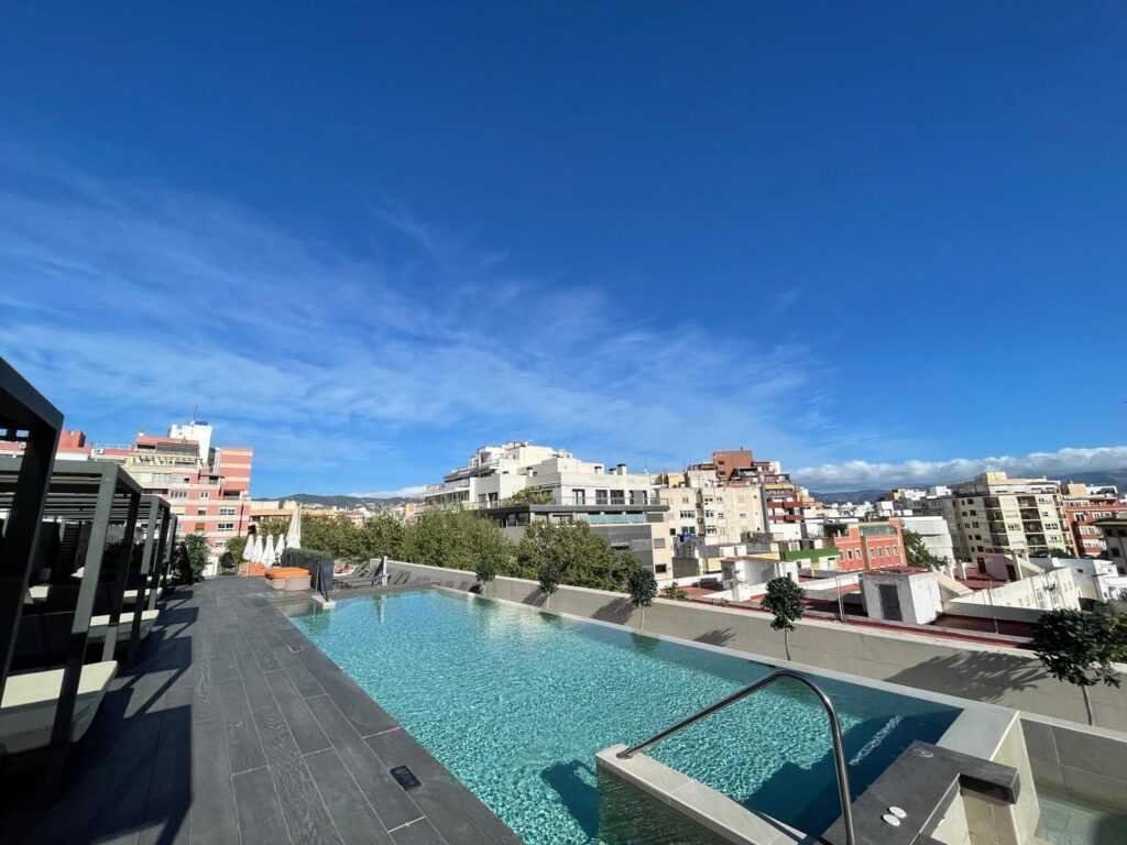Rooftop pool at our Palma Hotel