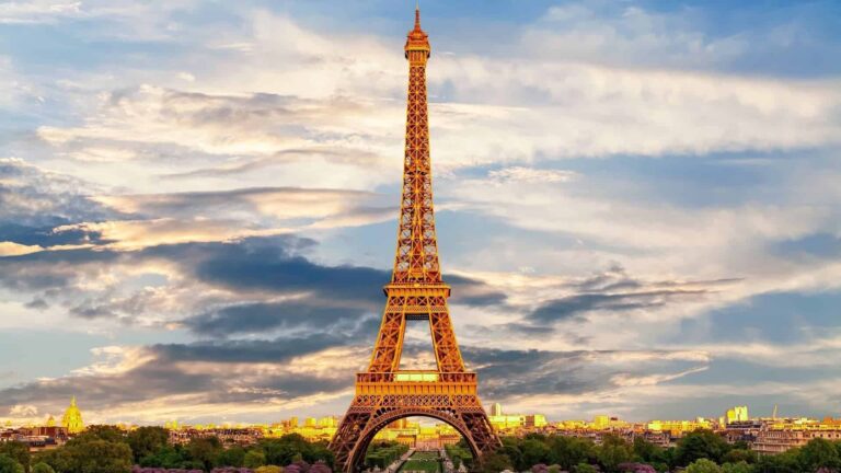 The Eiffel Tower at night