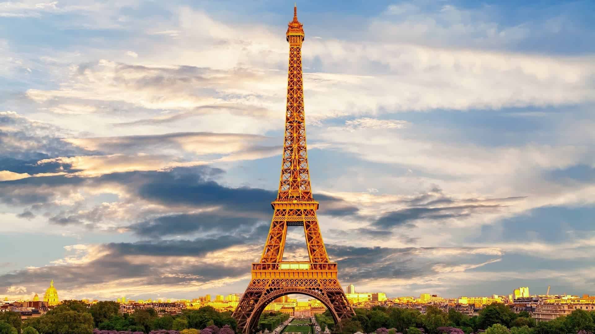 The Eiffel Tower at night