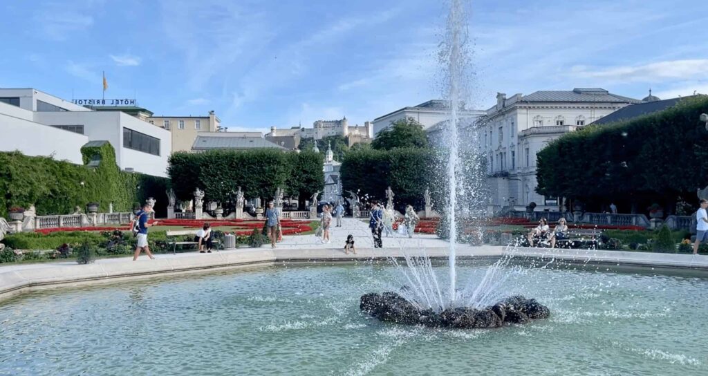 The fountains in the Mirabell Gardens, Salzburg