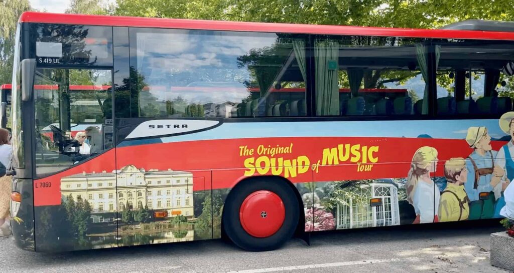 Sound of music tour bus in Salzburg, Austria