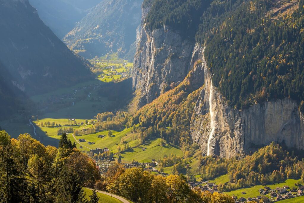 The Lauterbrunnen Valley in Switzerland