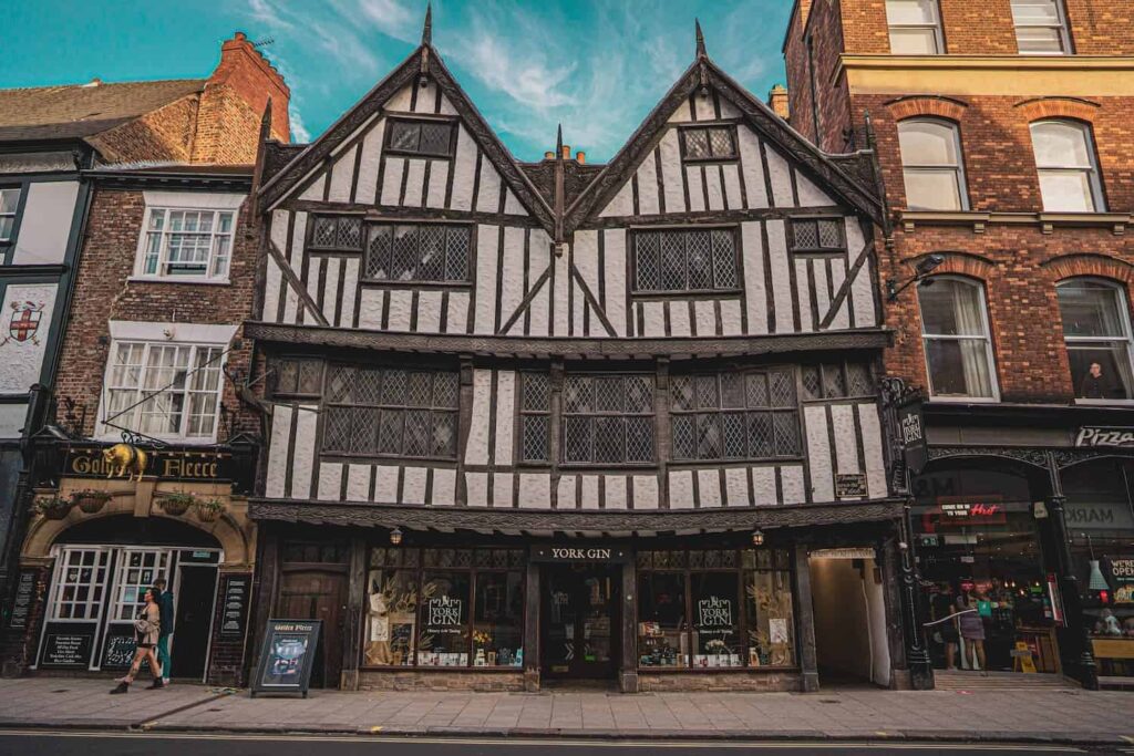 Historic shopfront in York, UK